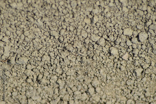 The soil on a dirt road