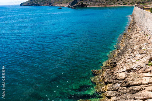 Seascape from Spinalonga fortress, Crete, Greece
