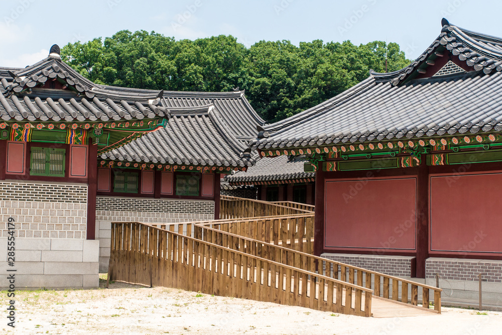 Houses of the Changdeokgung royal palace complex, Seoul, South Korea