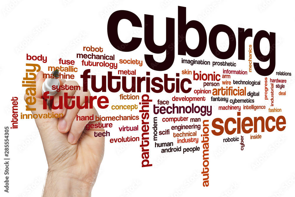 Cyborg word cloud