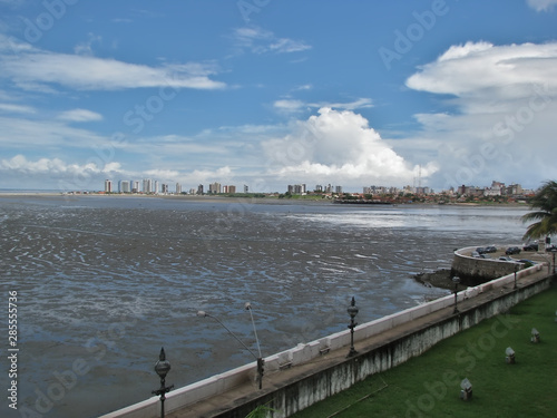 Partial view of São Marcos bay, city of São Luís do Maranhão - High tide