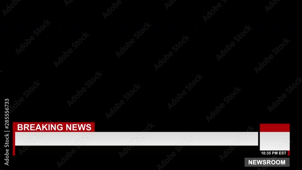 Cable News Lower Third Breaking News Chyron Transparent Background