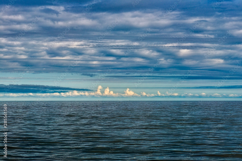Clouds on the horizon over Lake Michigan