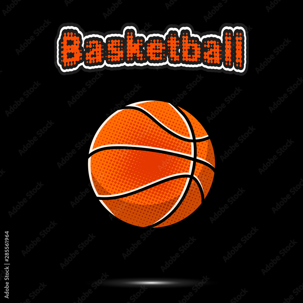 Vintage basketball ball icon