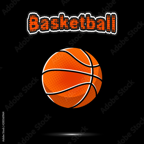 Vintage basketball ball icon © mityay_pg