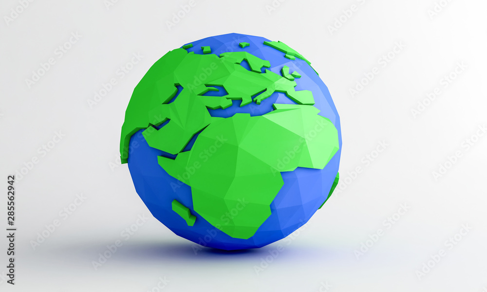 Fototapeta premium 3D Cartoon Earth