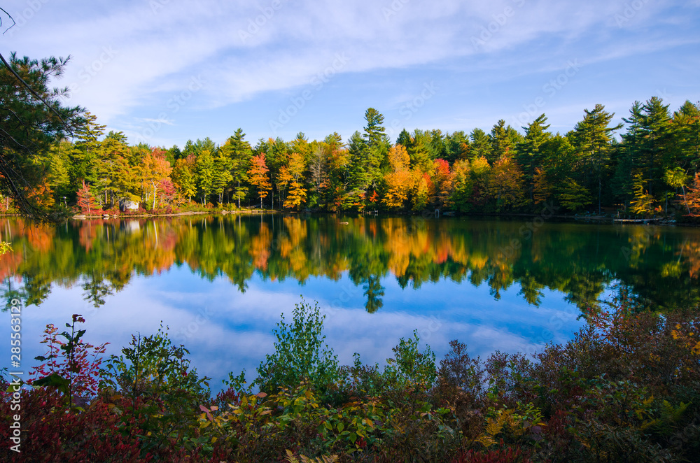 Fall Foliage Reflections on Lake