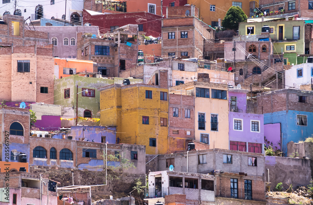 guanajuato mexico colorful houses on the hill during the day