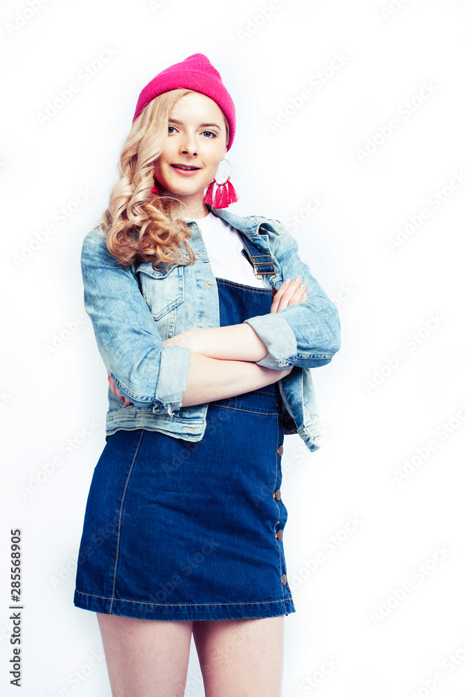 young pretty blond teenage girl closeup portrait, lifestyle people concept isolated, teens fashion young pretty blond teenage girl closeup portrait, lifestyle people concept isolated, teens fashion