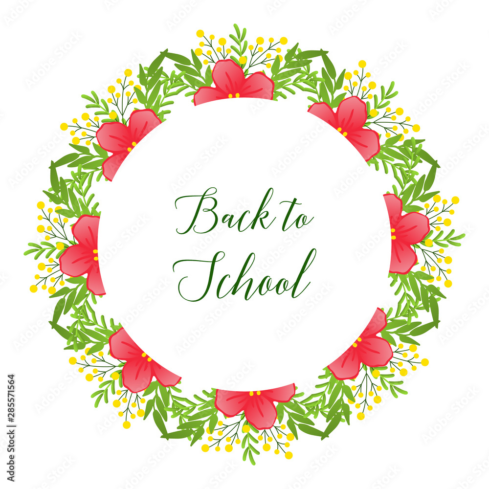 Sketch leaf flower frame blossom, for design of various card back to school. Vector Sketch leaf flower frame blossom, for design of various card back to school. Vector