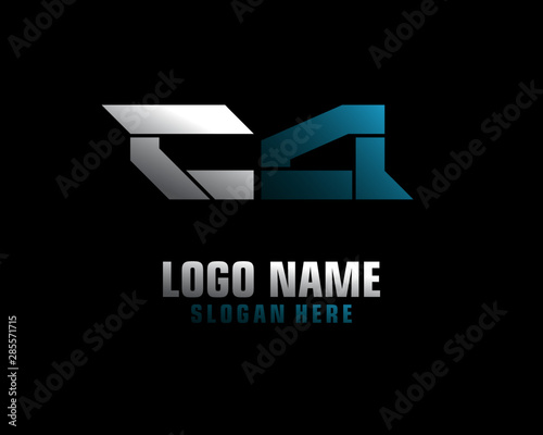 CA Initial letter logo template vector