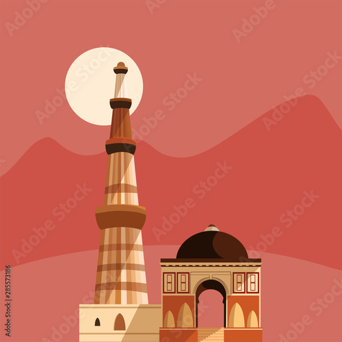 india independence day flat design