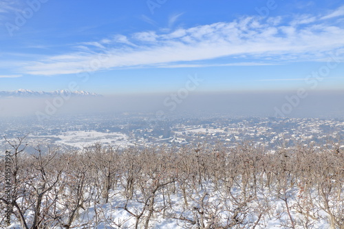 Wintertime inversion in the Salt Lake Valley in Utah