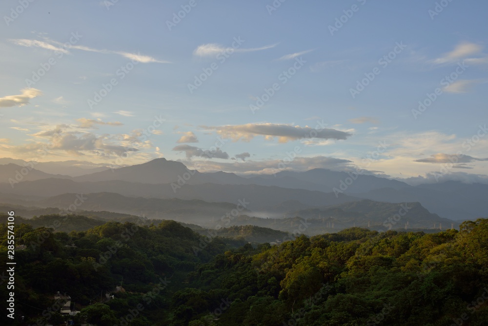 Mountain landscape-Mountain View Resort in the Sanfeng Road, Baoshan Township,Taiwan.