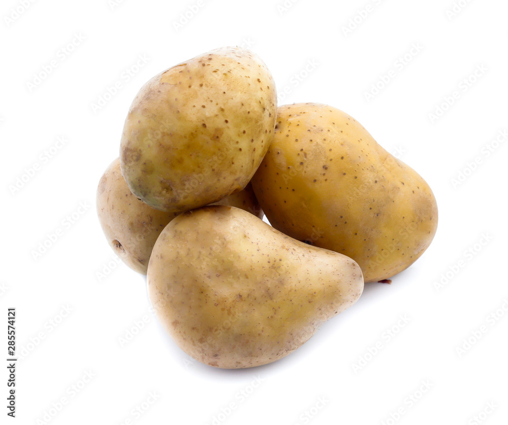 potatoes isolated on white background potatoes isolated on white background