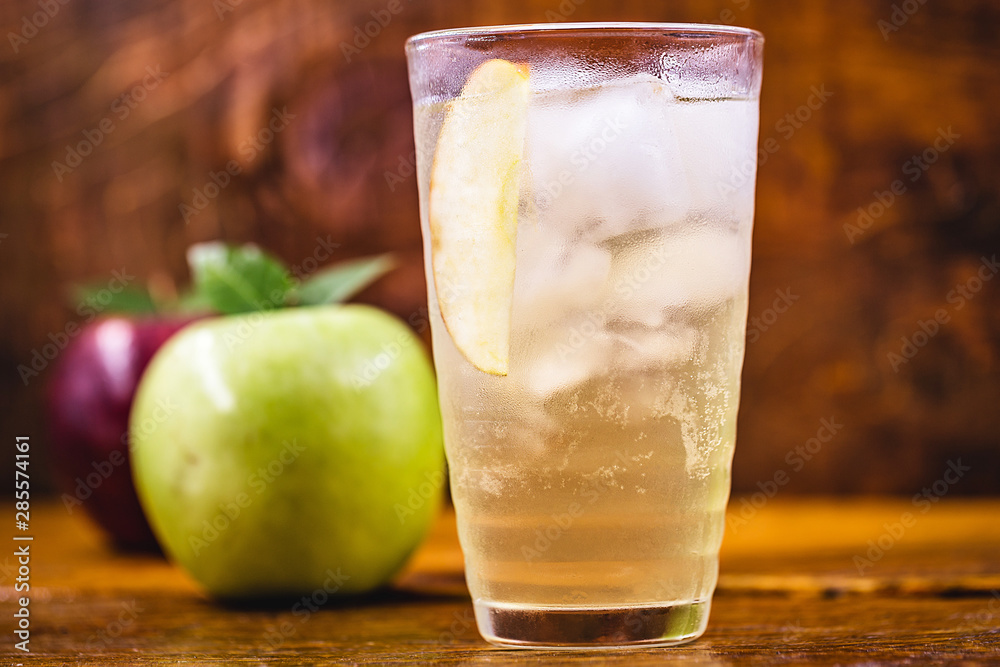 Homemade green apple soda. Refreshing drink, apple juice with carbonated water. Homemade green apple soda. Refreshing drink, apple juice with carbonated water.