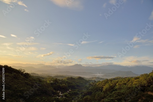 Fototapeta Naklejka Na Ścianę i Meble -  Mountain landscape-Mountain View Resort in the Sanfeng Road, Baoshan Township,Taiwan.