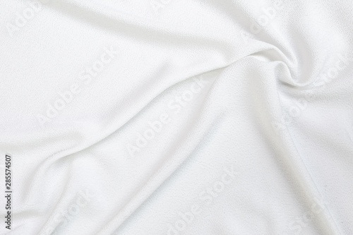 White fabric background, blank white waving fabric background