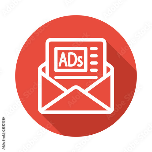 Illustrated icon with the concept of a promotional letter