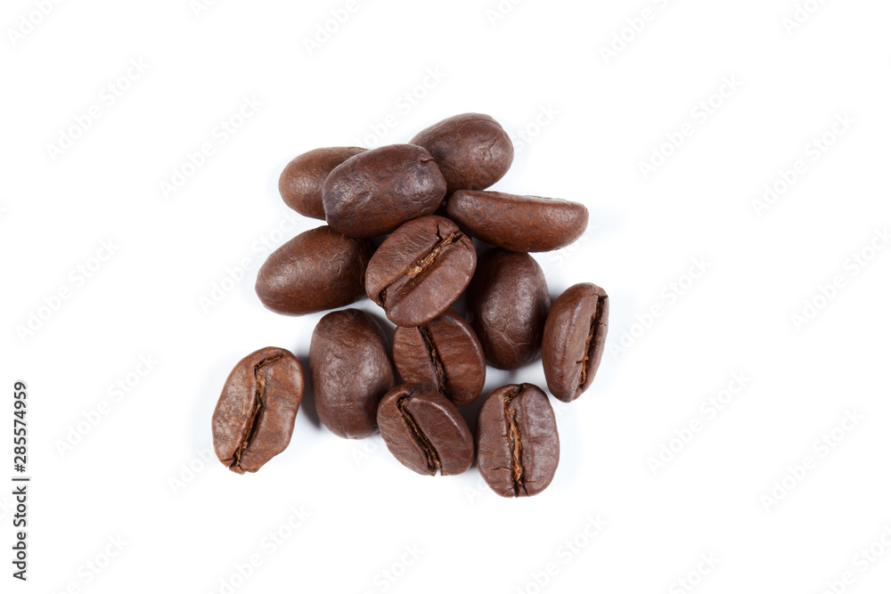 coffee beans isolated on white background. coffee beans isolated on white background.