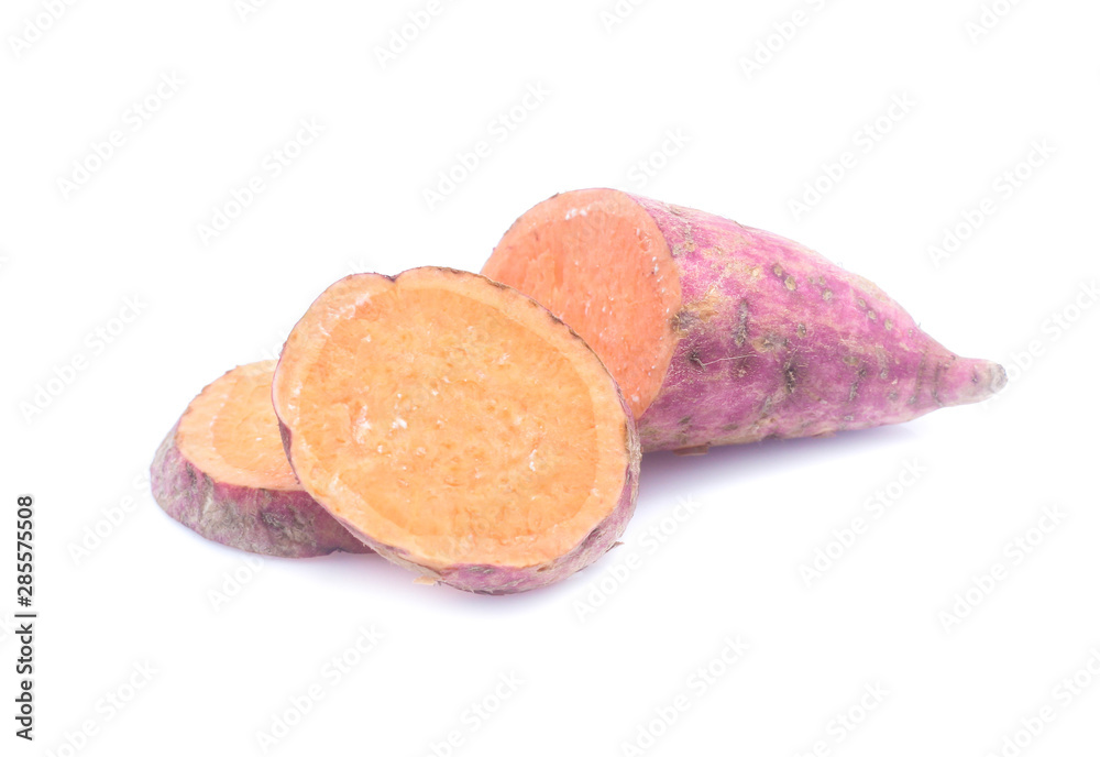 Sweet potato isolated on white background