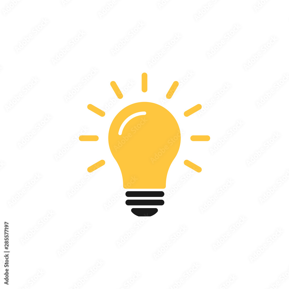 Lamp icon. Light bulb icon vector. Idea vector icon Stock Vector | Adobe  Stock