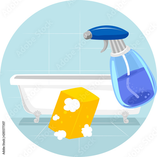 Household Chores Clean Bath...