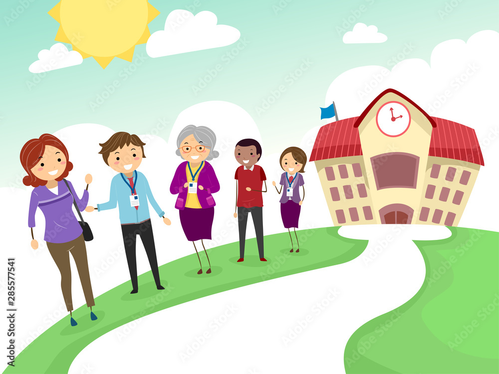 Stickman Parents Teachers School Illustration Stickman Parents Teachers School Illustration