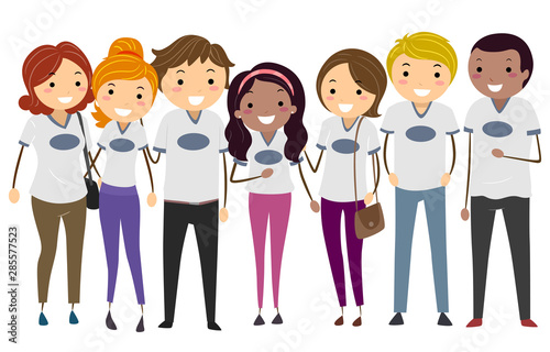 Stickman Parents Group Shirt Illustration