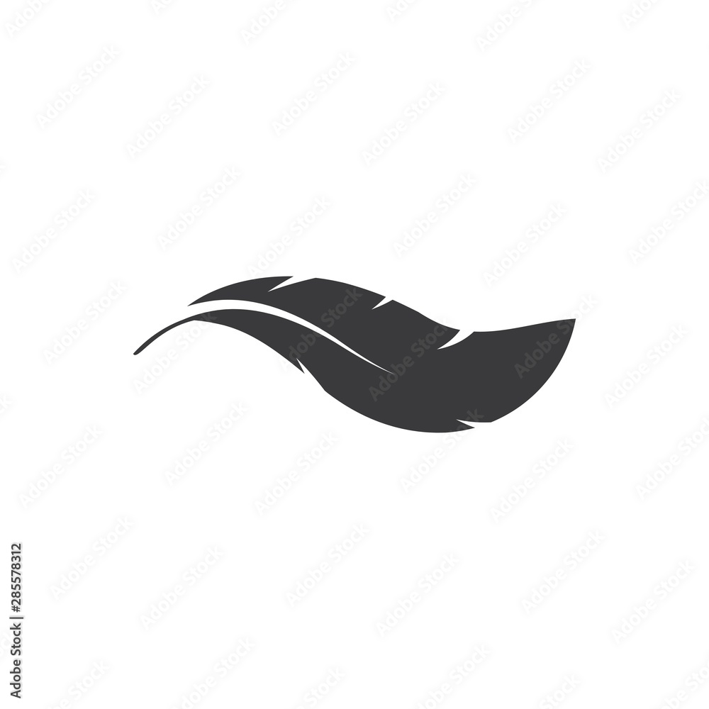 Feather ilustration logo vector Feather ilustration logo vector