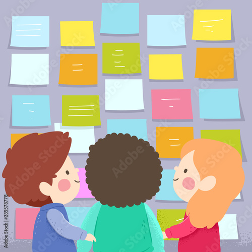 Kids Posted Notes Board Ill...