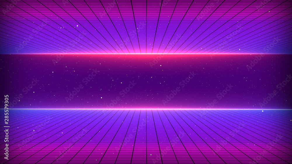 Retro Sci-Fi Background Futuristic landscape of the 80`s. Digital Cyber Surface. Suitable for design in the style of the 1980`s Retro Sci-Fi Background Futuristic landscape of the 80`s. Digital Cyber Surface. Suitable for design in the style of the 1980`s