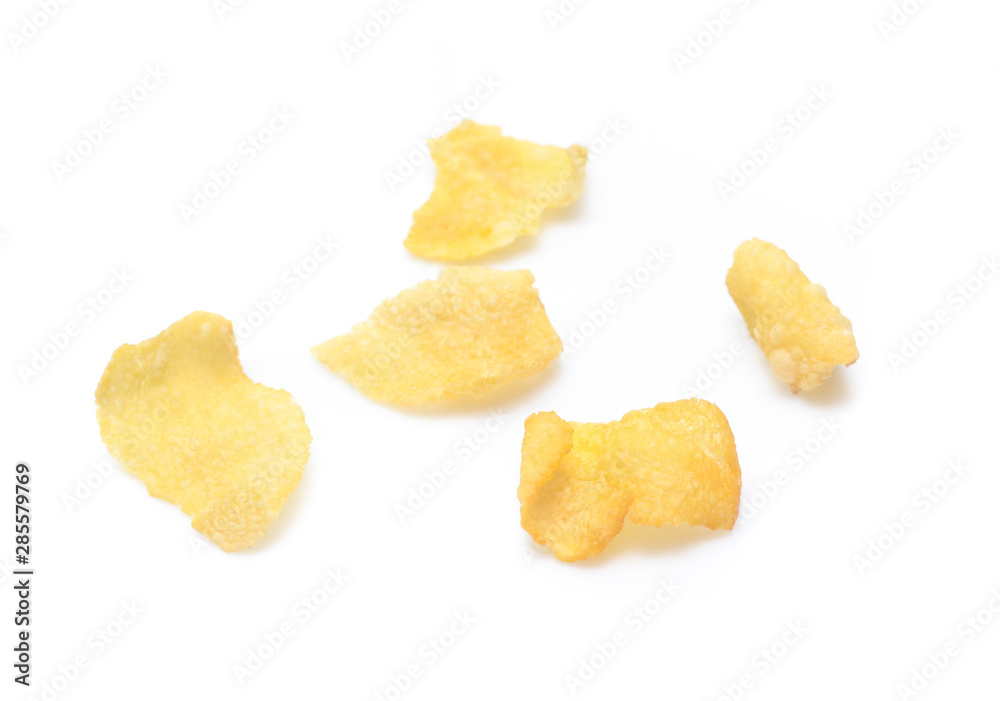 Cornflakes isolated on white background