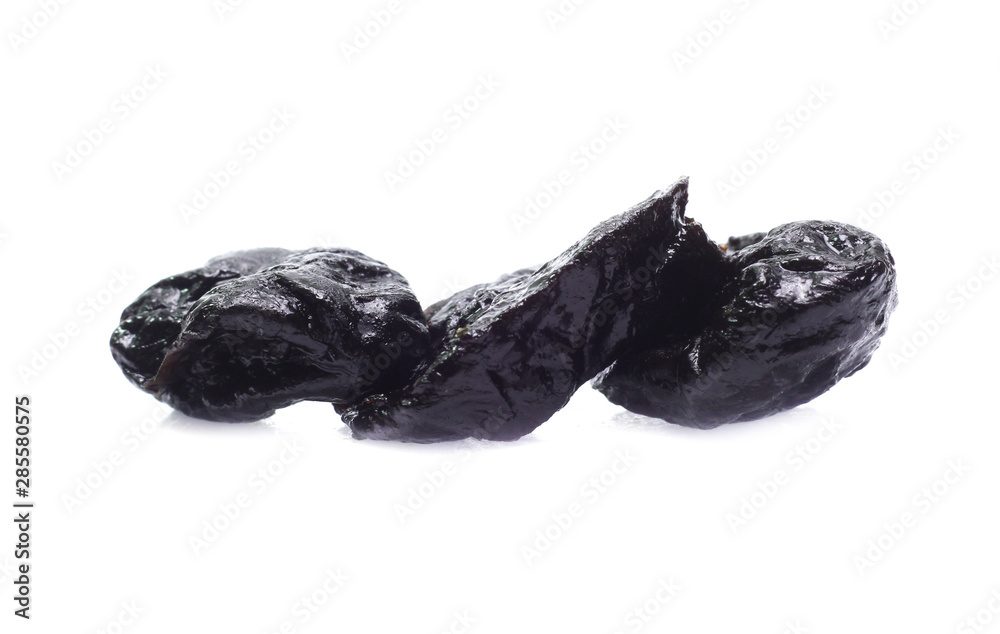 Dry prunes set isolated on white background Dry prunes set isolated on white background