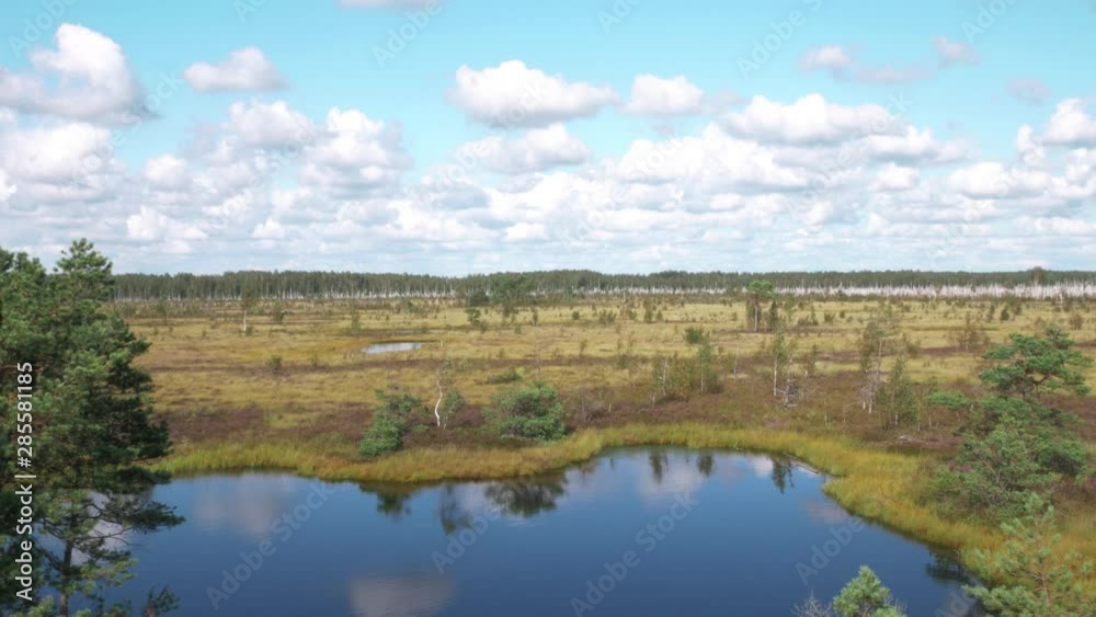 Small lake situated among the wonderful green plain Small lake situated among the wonderful green plain