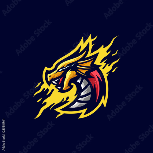 Dragon Design Concept Illustration Vector Template