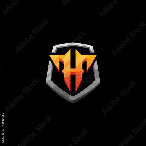 Letter H sport Illustration Vector Template