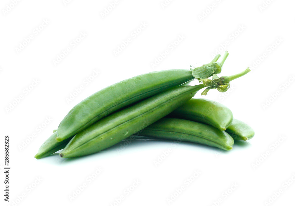 Fresh peas isolated on white background Fresh peas isolated on white background