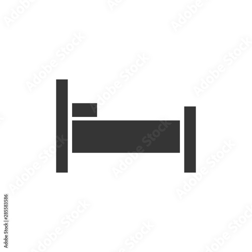 Bed icon. Single bad. New trendy bed vector illustration symbol. eps file.