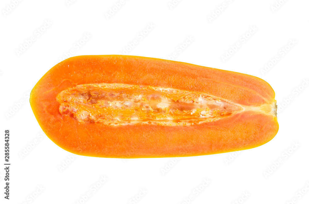 papaya isolated on white
