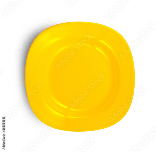 empty plate isolated on white background