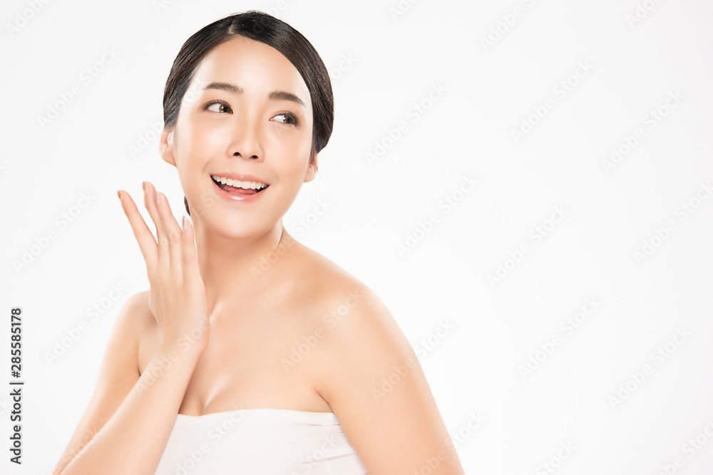 Beautiful Young Asian Woman with Clean Fresh Skin, Beautiful Young Asian Woman with Clean Fresh Skin,