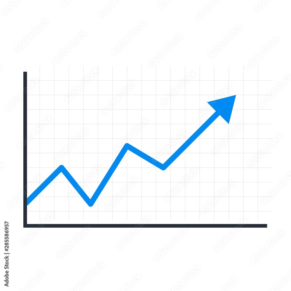 Growth chart. Vector icon on a white background. Growth chart. Vector icon on a white background.