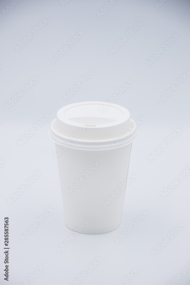 Takeaway paper coffee cup isolated on white background Takeaway paper coffee cup isolated on white background