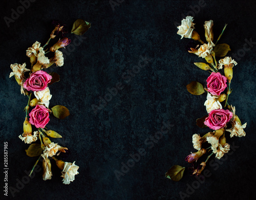 floral background with roses