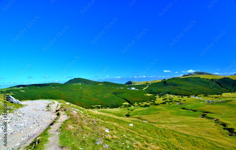 Naklejka premium TransBucegi road from Bucegi mountains