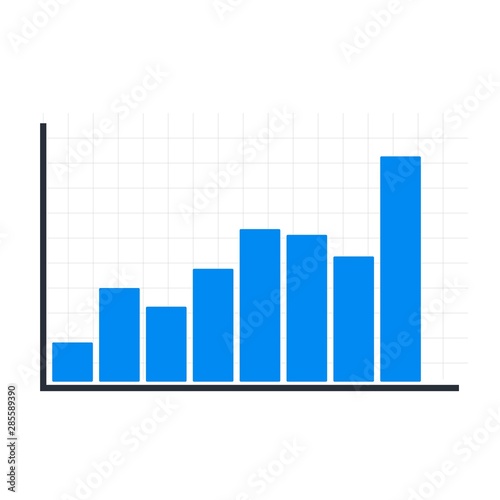 Growth chart. Vector icon on a white background.