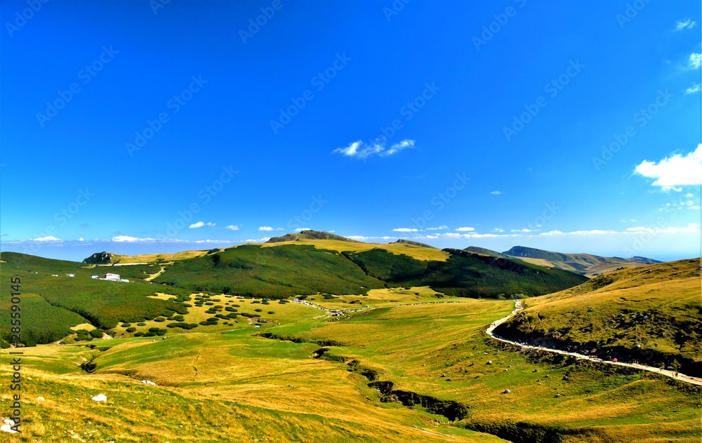 on the plateau of the Bucegi mountains in summer