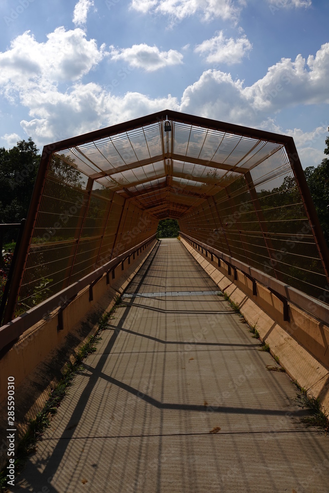 Beautiful Designed Fenced bridge over a road Beautiful Designed Fenced bridge over a road