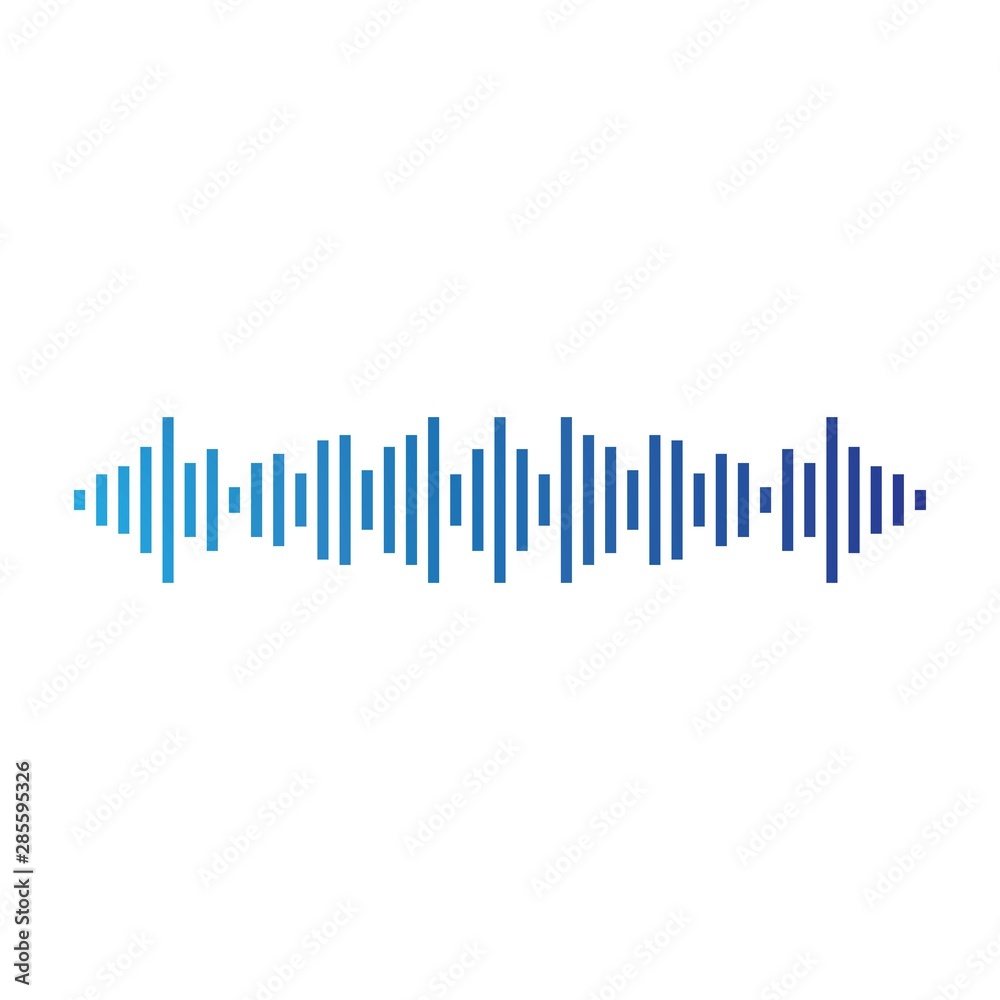 Sound wave logo template vector icon Sound wave logo template vector icon